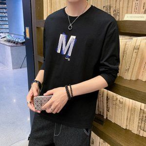 Loose inner base shirt long-sleeved t-shirt men